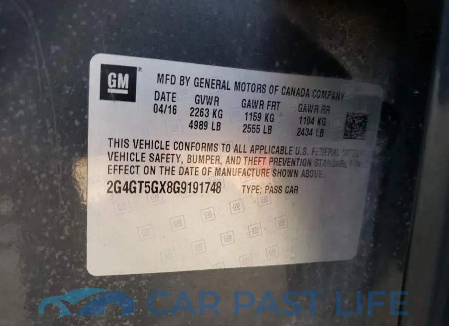 2G4GT5GX8G9191748# 12