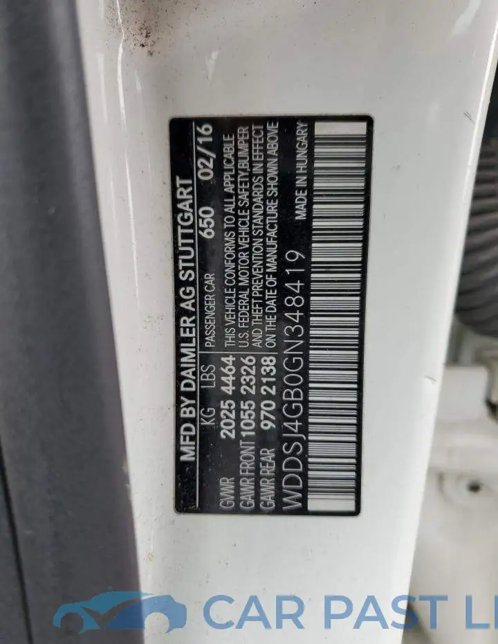 WDDSJ4GB0GN348419# 12