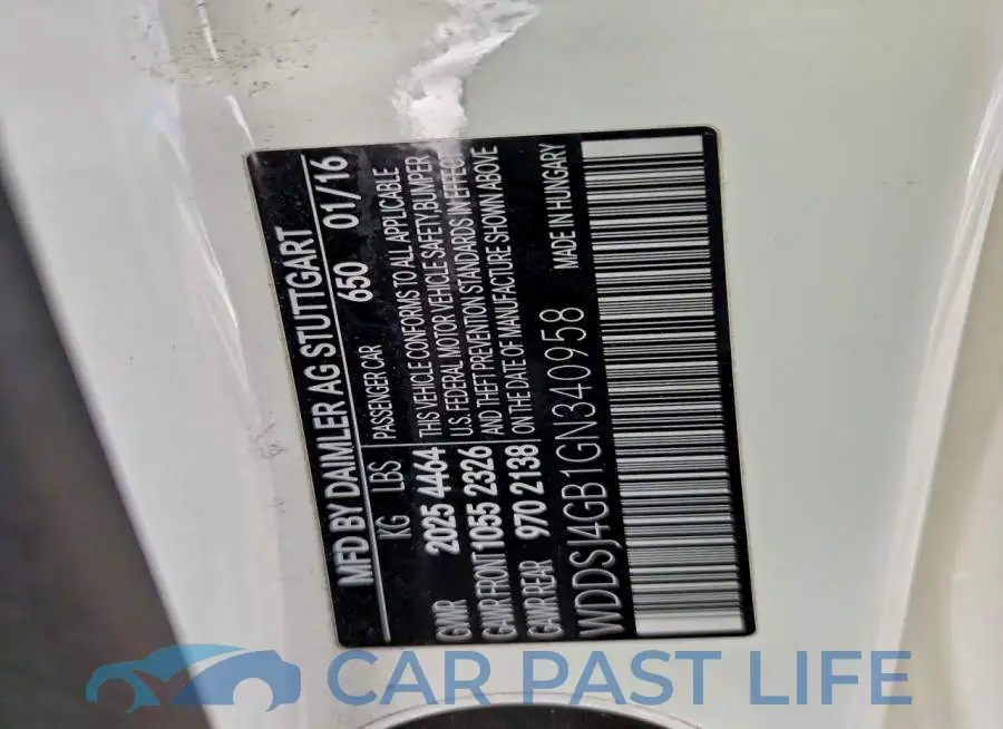 WDDSJ4GB1GN340958# 12