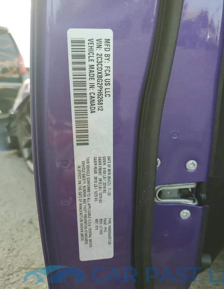 2C3CDXBG2PH626812# 12