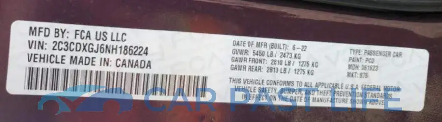 2C3CDXGJ6NH186224# 13