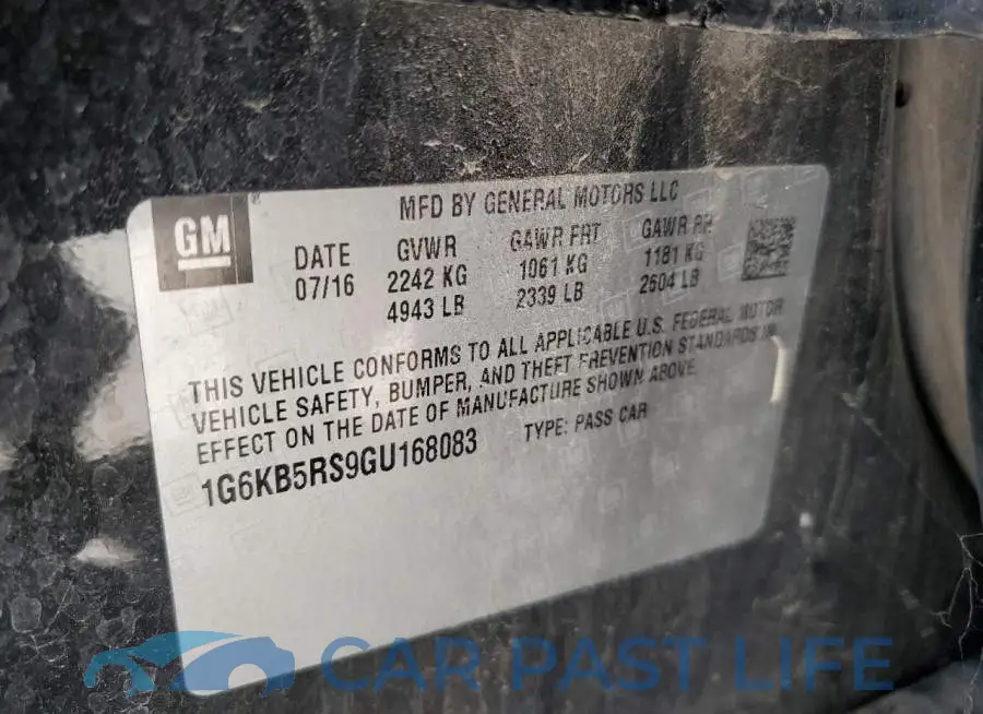 1G6KB5RS9GU168083# 12