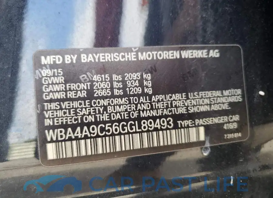 WBA4A9C56GGL89493# 12