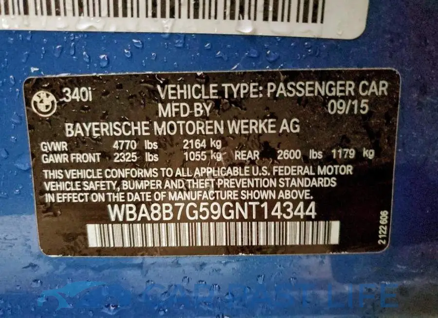 WBA8B7G59GNT14344# 12