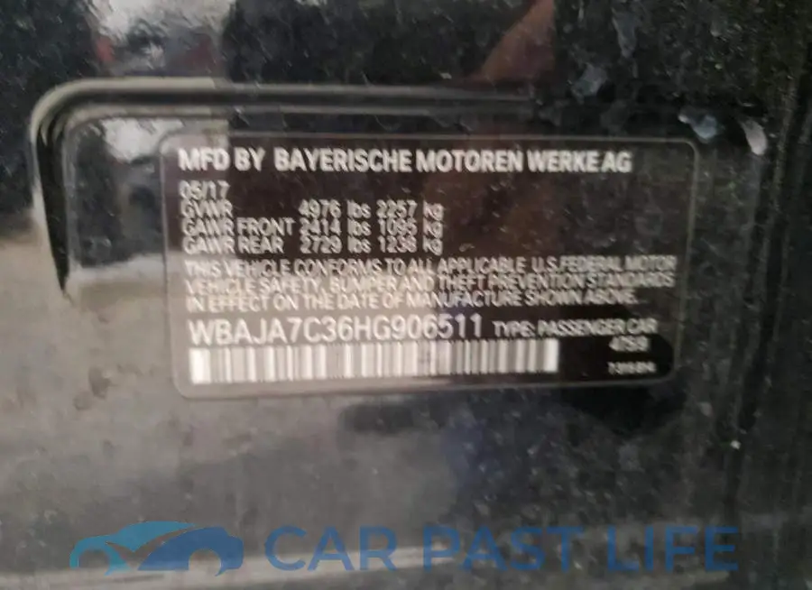 WBAJA7C36HG906511# 12