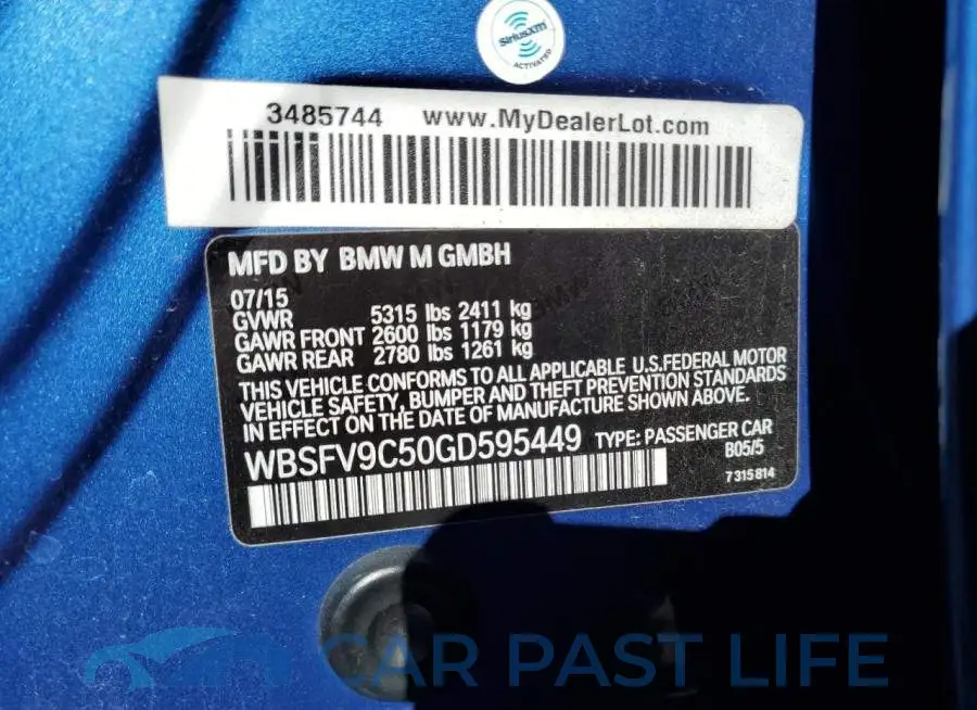 WBSFV9C50GD595449# 12