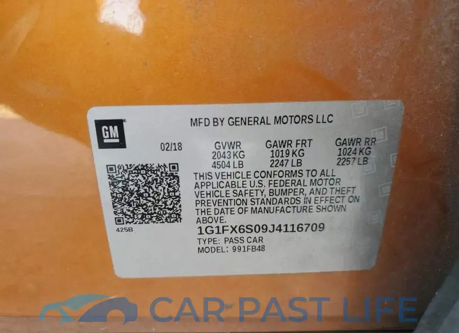 1G1FX6S09J4116709# 13