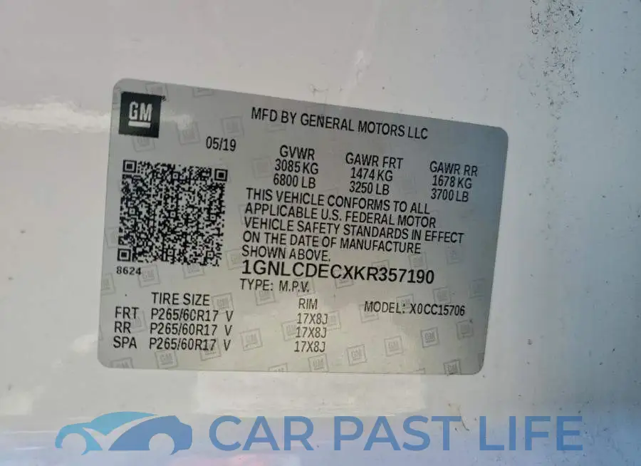 1GNLCDECXKR357190# 13
