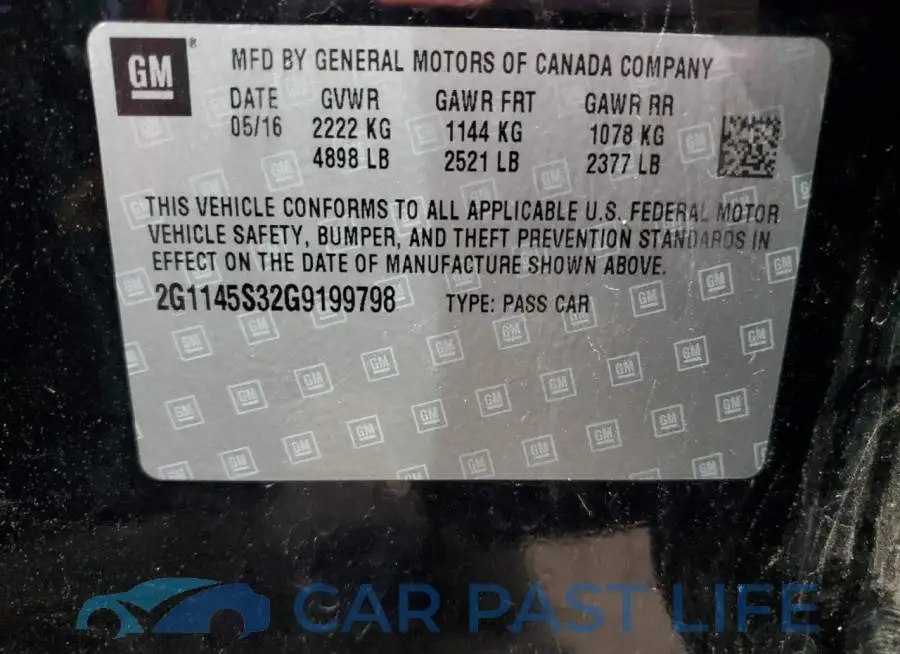 2G1145S32G9199798# 12