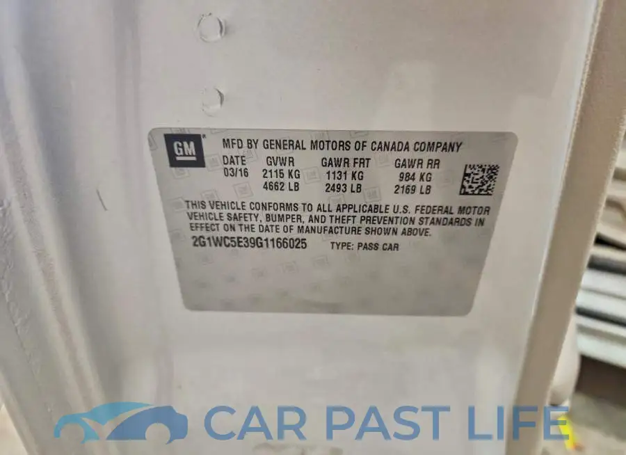 2G1WC5E39G1166025# 12