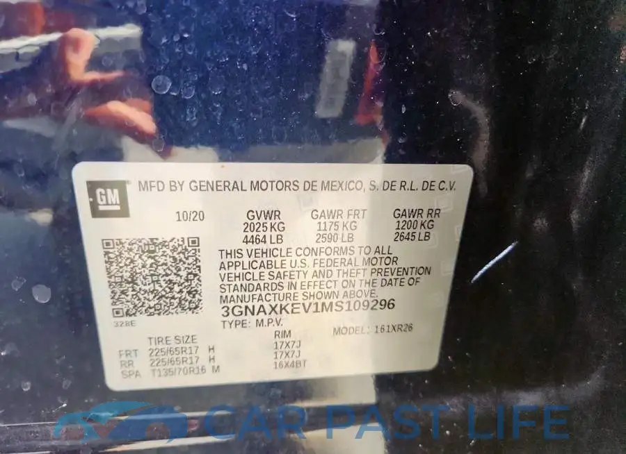 3GNAXKEV1MS109296# 14