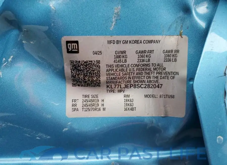 KL77LJEP8SC282047# 14