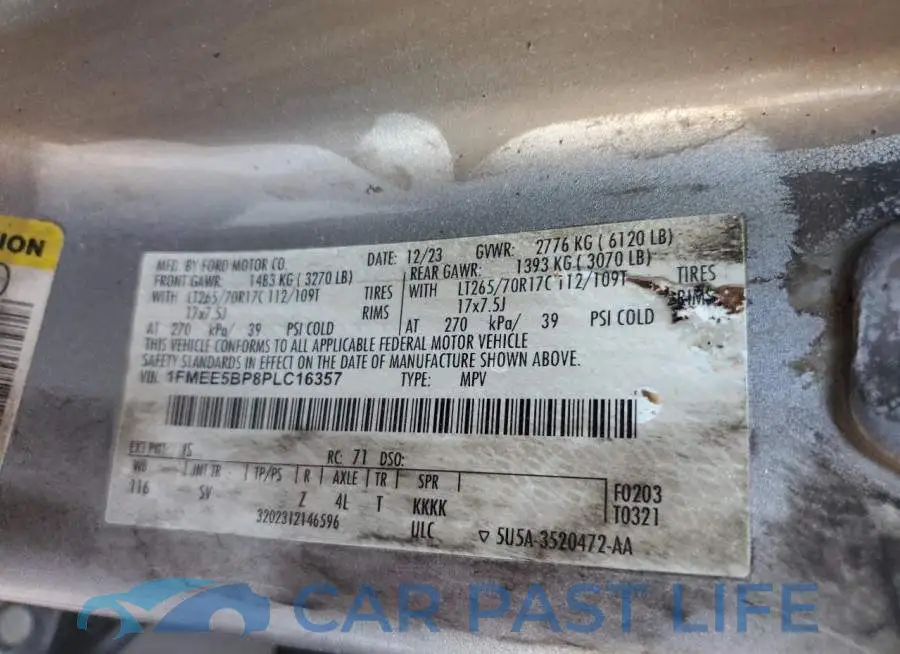 1FMEE5BP8PLC16357# 12