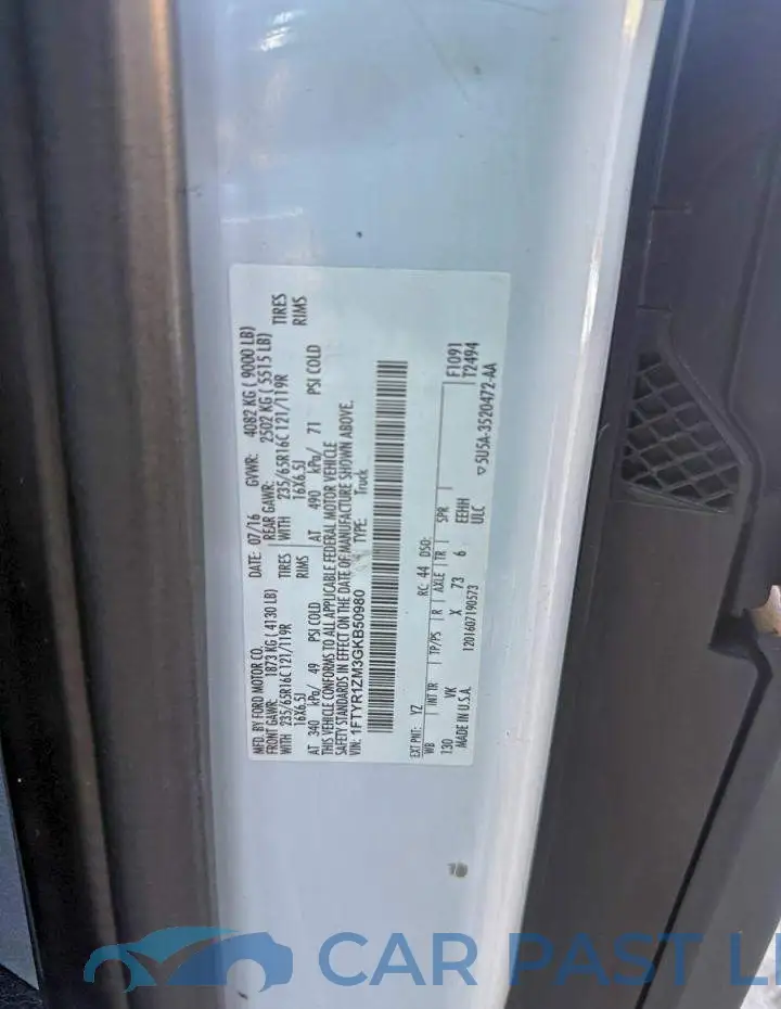1FTYR1ZM3GKB50980# 10