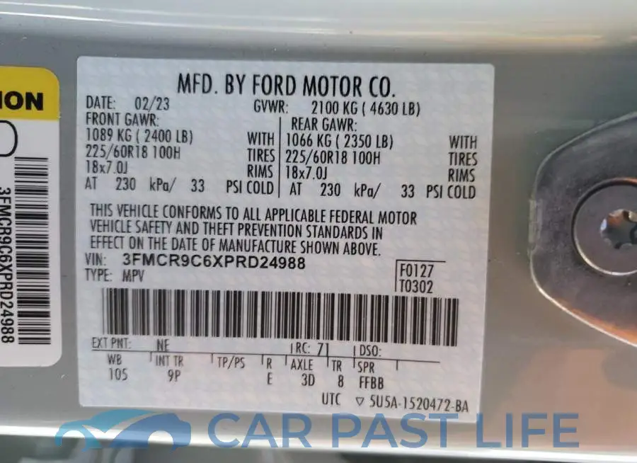 3FMCR9C6XPRD24988# 12