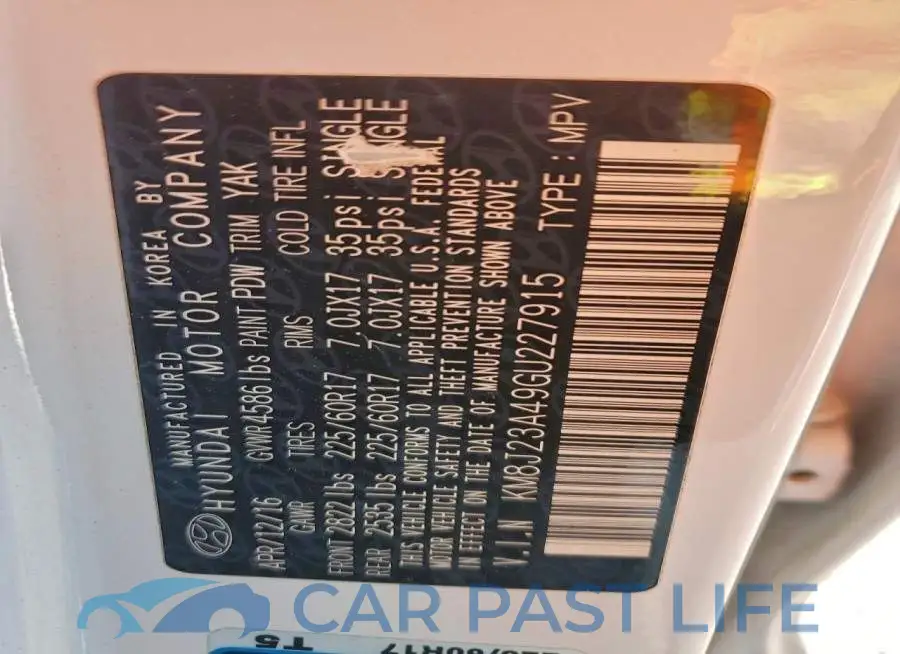 KM8J23A49GU227915# 13
