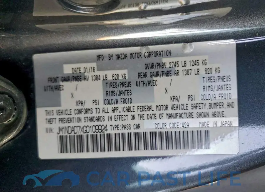 JM1NDAD7XG0109924# 13