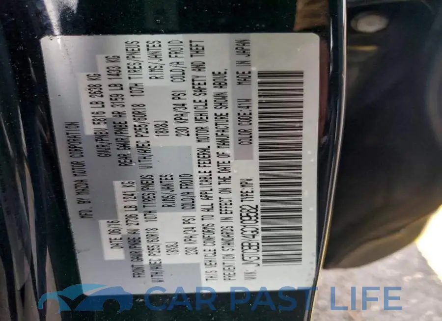 JM3TCBBY4G0109582# 13