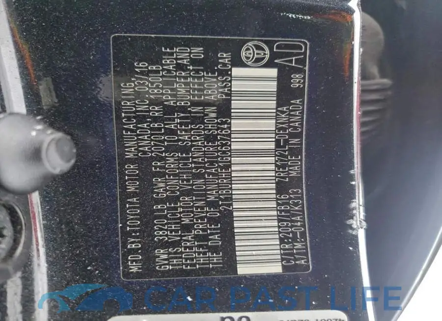 2T1BURHE1GC637643# 12