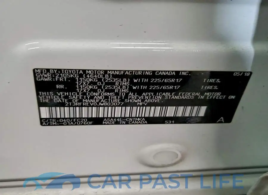 2T3RFREV0JW803077# 14