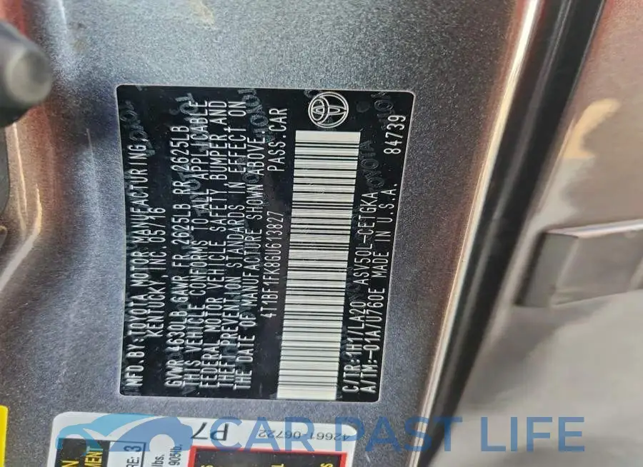 4T1BF1FK8GU613827# 12
