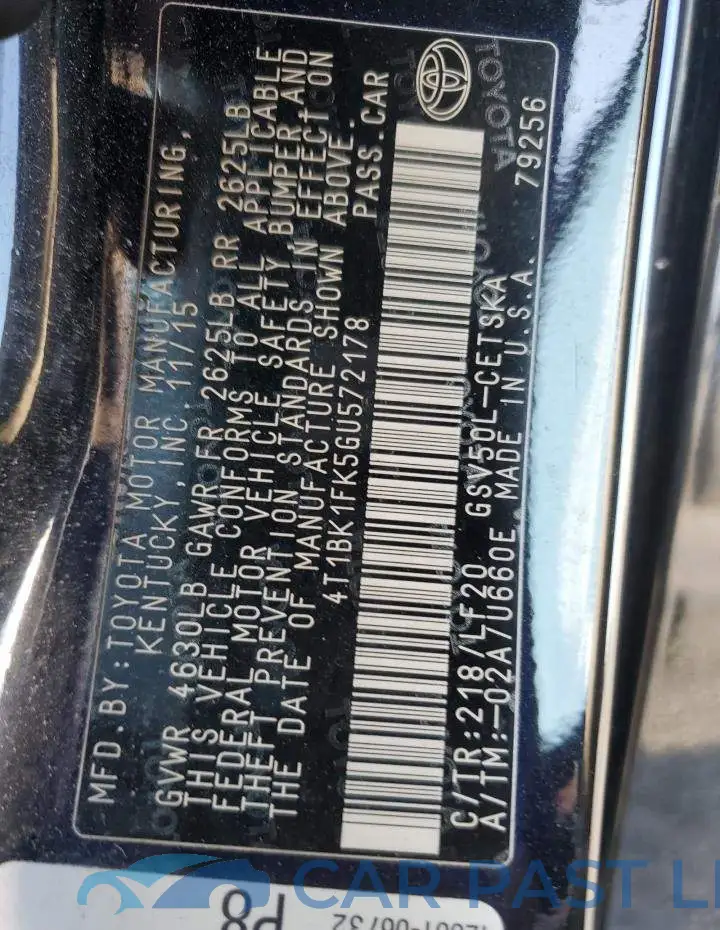 4T1BK1FK5GU572178# 12