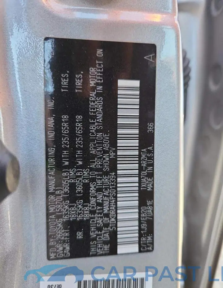 5TDKDRAH4PS013394# 14