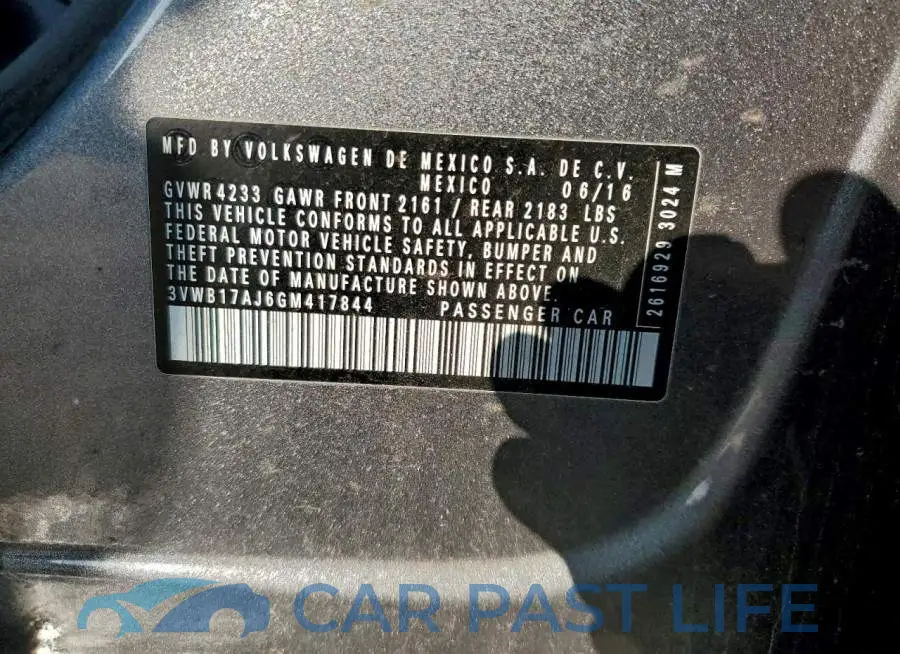 3VWB17AJ6GM417844# 12