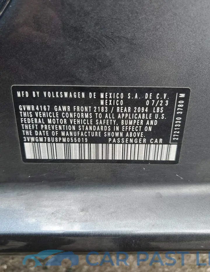 3VWGM7BU8PM055019# 13