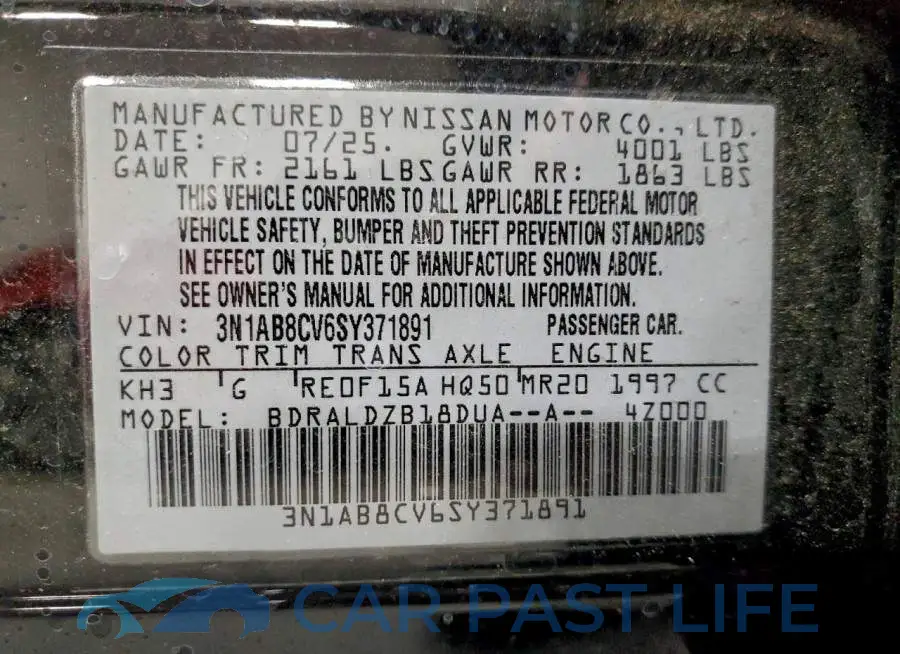 3N1AB8CV6SY371891# 12