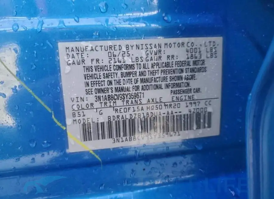 3N1AB8CV9SY359671# 13