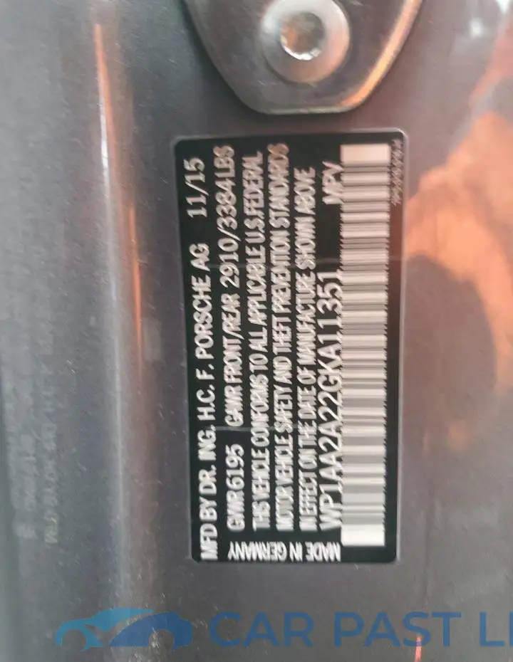 WP1AA2A22GKA11351# 13