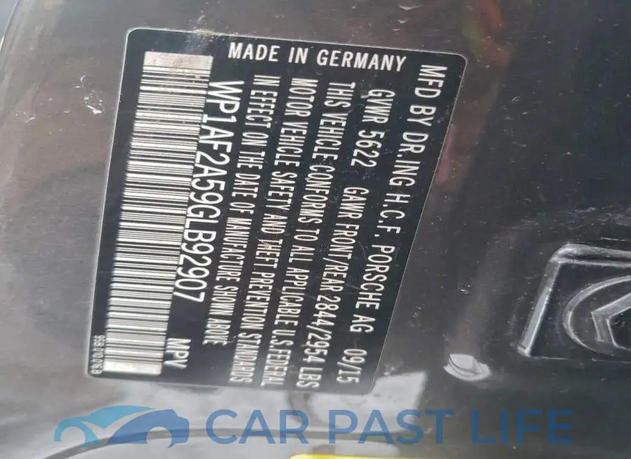 WP1AF2A59GLB92907# 13