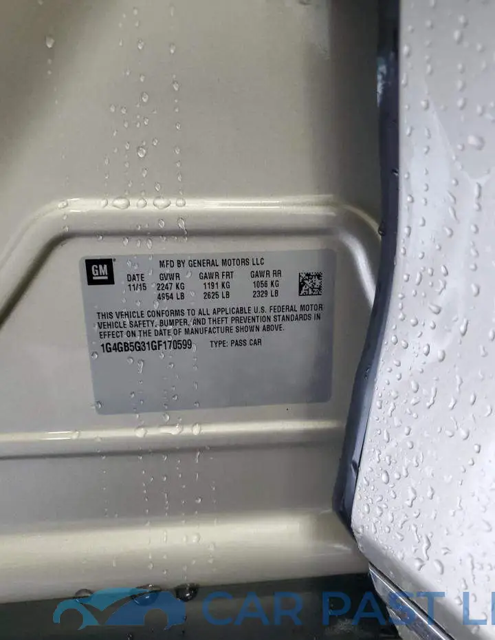 1G4GB5G31GF170599# 12