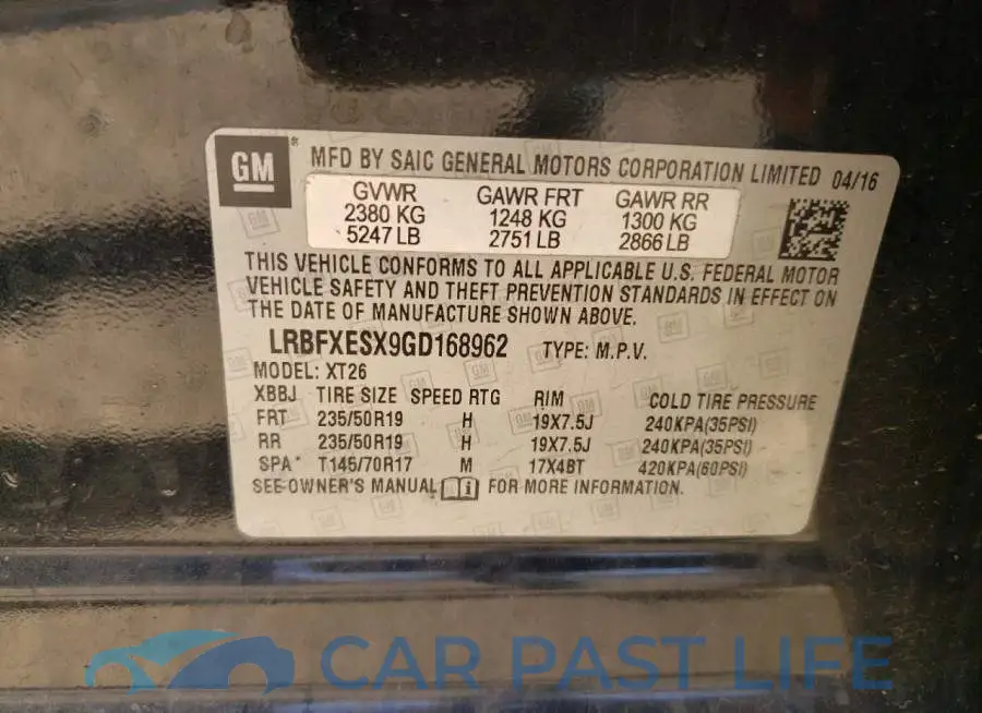 LRBFXESX9GD168962# 13