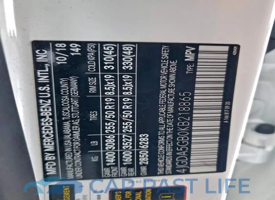 4JGDA5GB0KB218865# 13