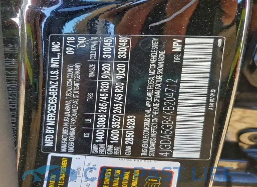 4JGDA5GB4KB204712# 13