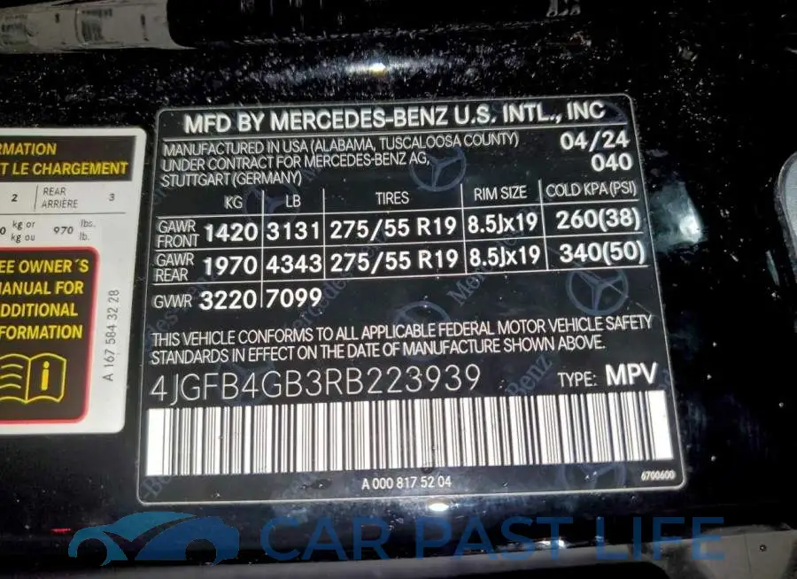 4JGFB4GB3RB223939# 13