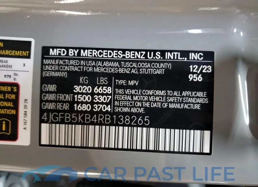 4JGFB5KB4RB138265# 13