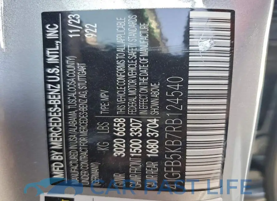 4JGFB5KB7RB124540# 13