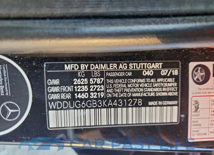 WDDUG6GB3KA431278# 12