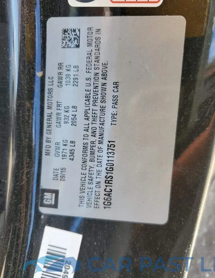 1G6AC1RS1G0113751# 12