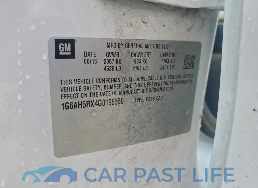 1G6AH5RX4G0196550# 12