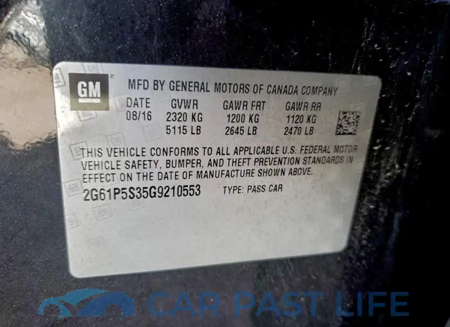 2G61P5S35G9210553# 12