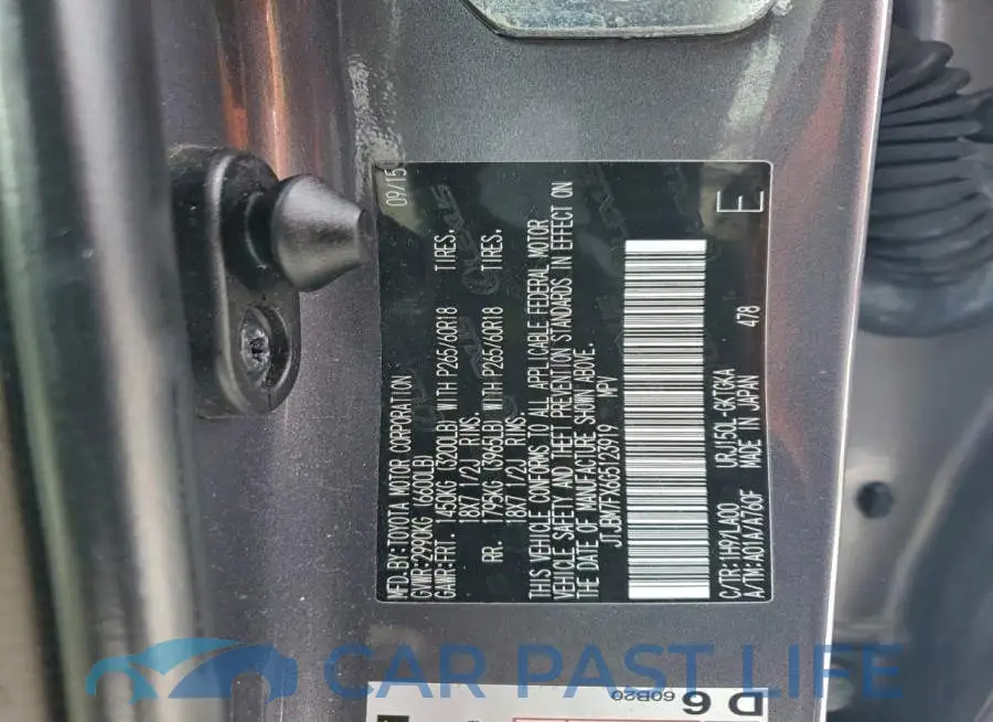 JTJBM7FX6G5123919# 13