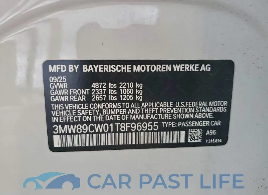 3MW89CW01T8F96955# 13