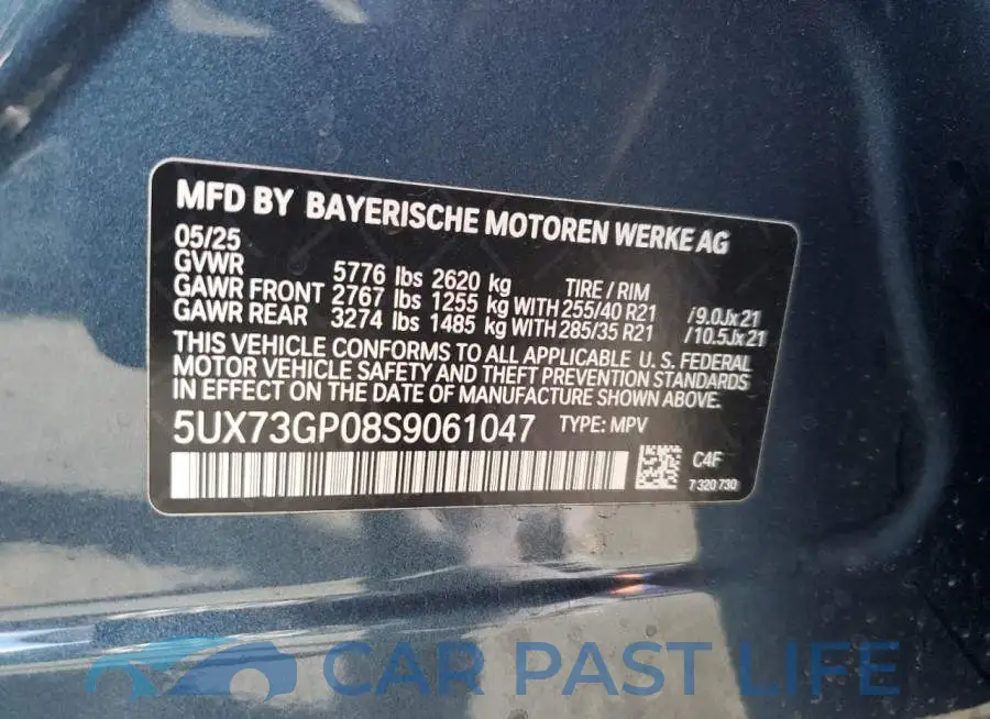 5UX73GP08S9061047# 13