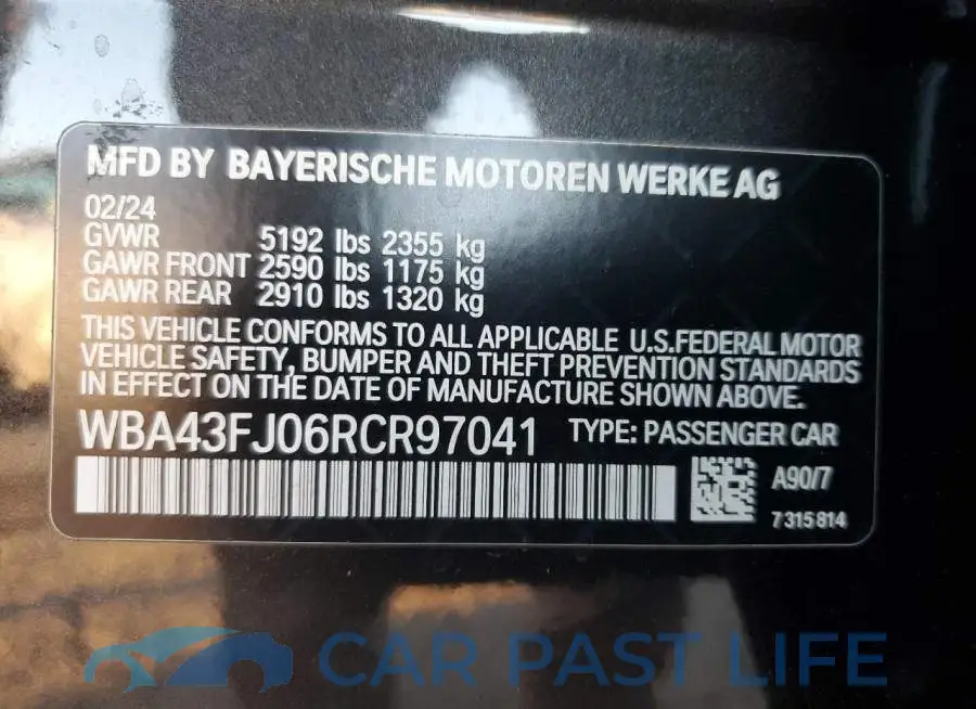 WBA43FJ06RCR97041# 12