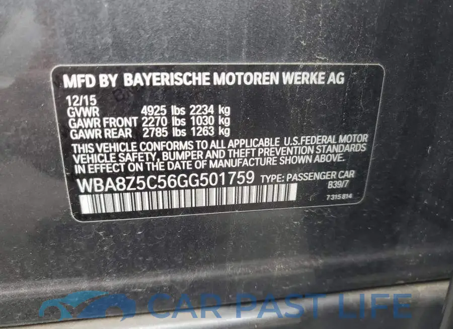 WBA8Z5C56GG501759# 12