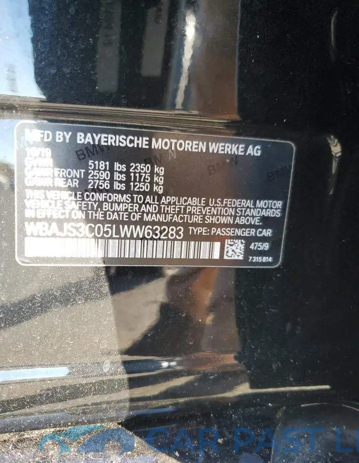 WBAJS3C05LWW63283# 12